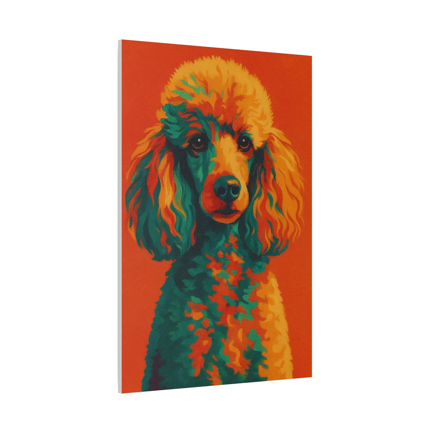 Vibrant Poodle Portrait Wall Art – Colorful Dog Canvas Print