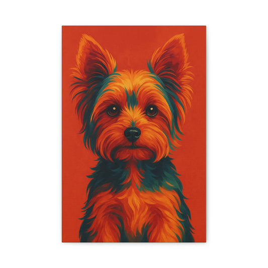 Yorkie Wall Art – Stylish & Playful Yorkshire Terrier Canvas Print