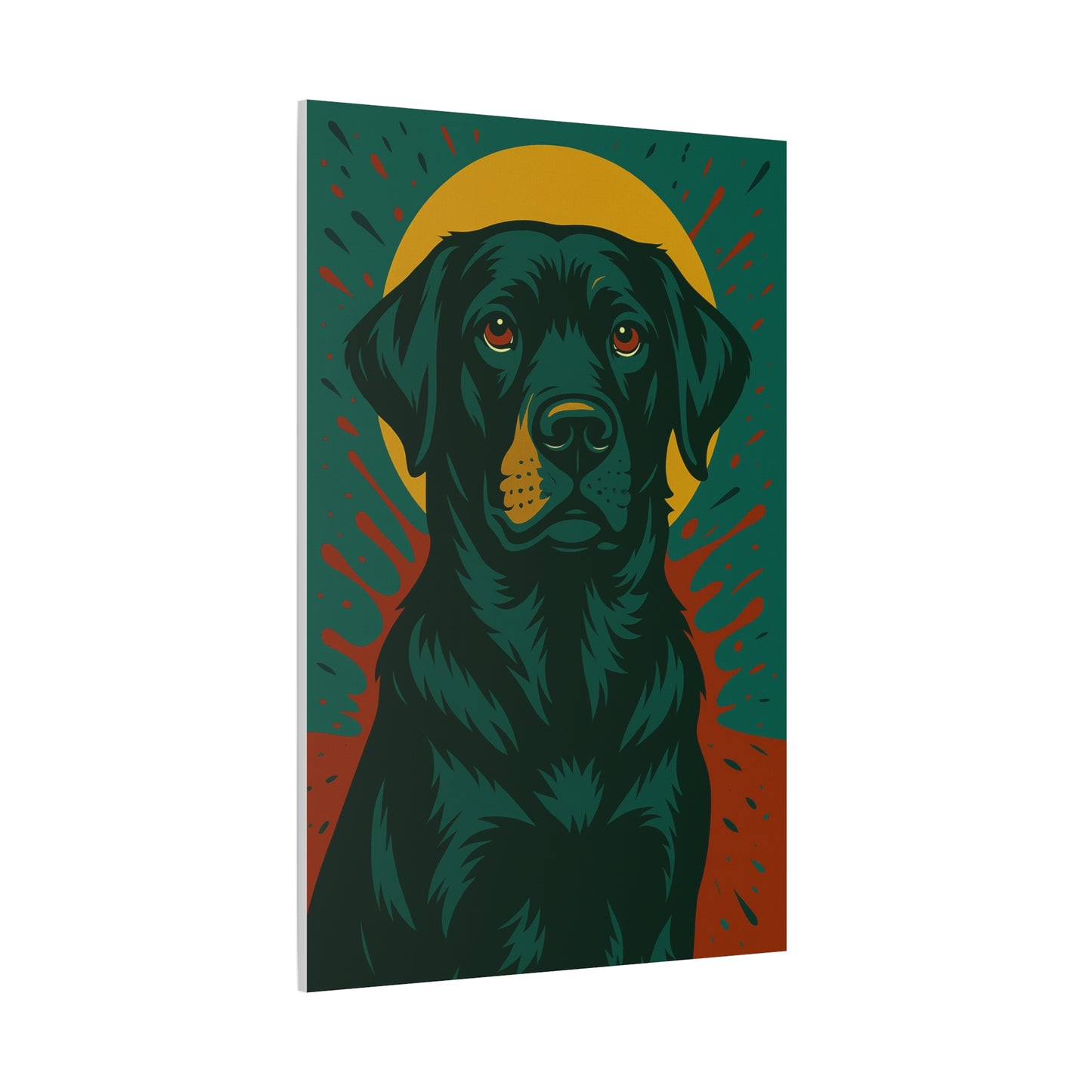 Black Labrador Retriever Canvas Wall Art – Elegant Dog Lover Home Décor
