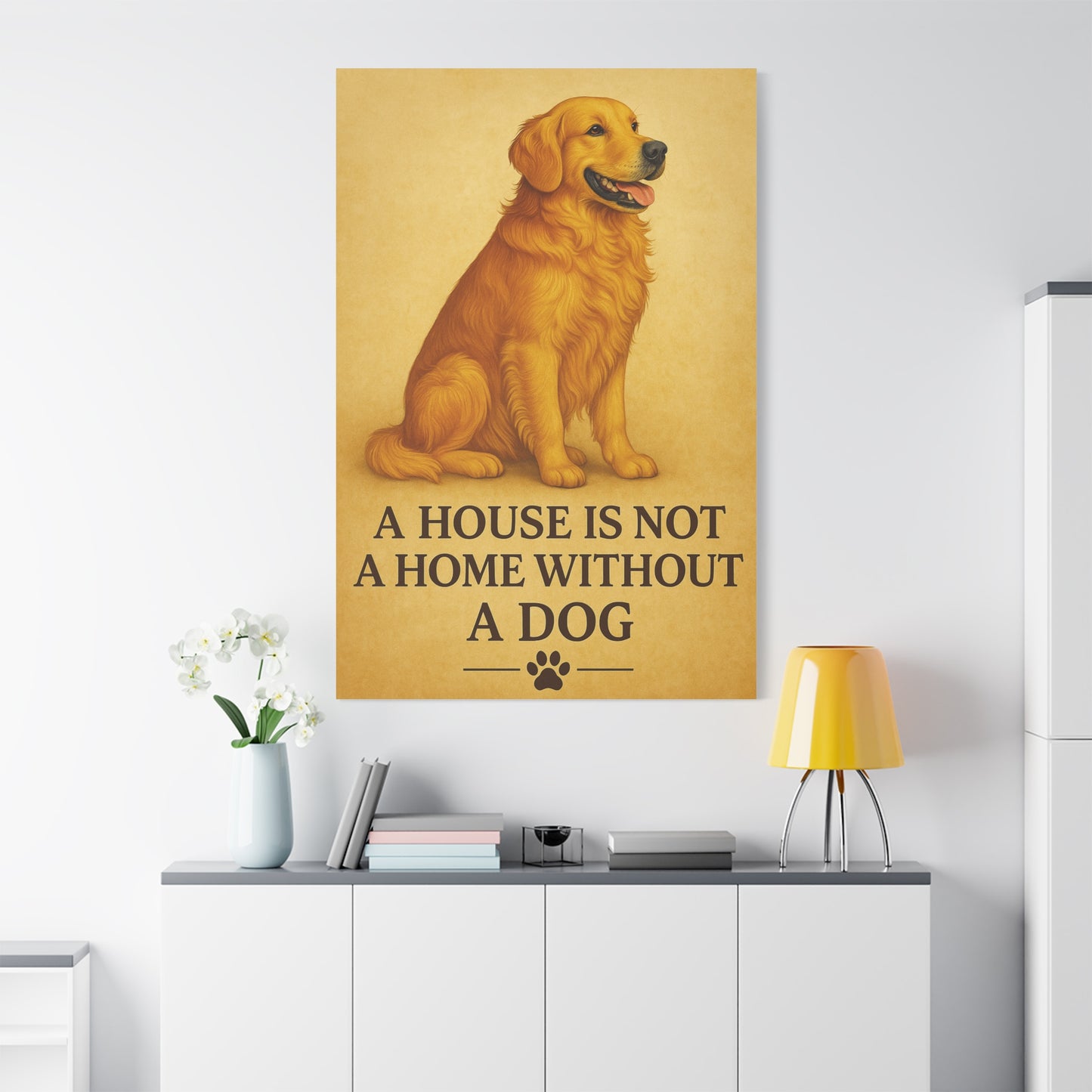 Golden Retriever Wall Art – “A House is Not a Home Without a Dog”