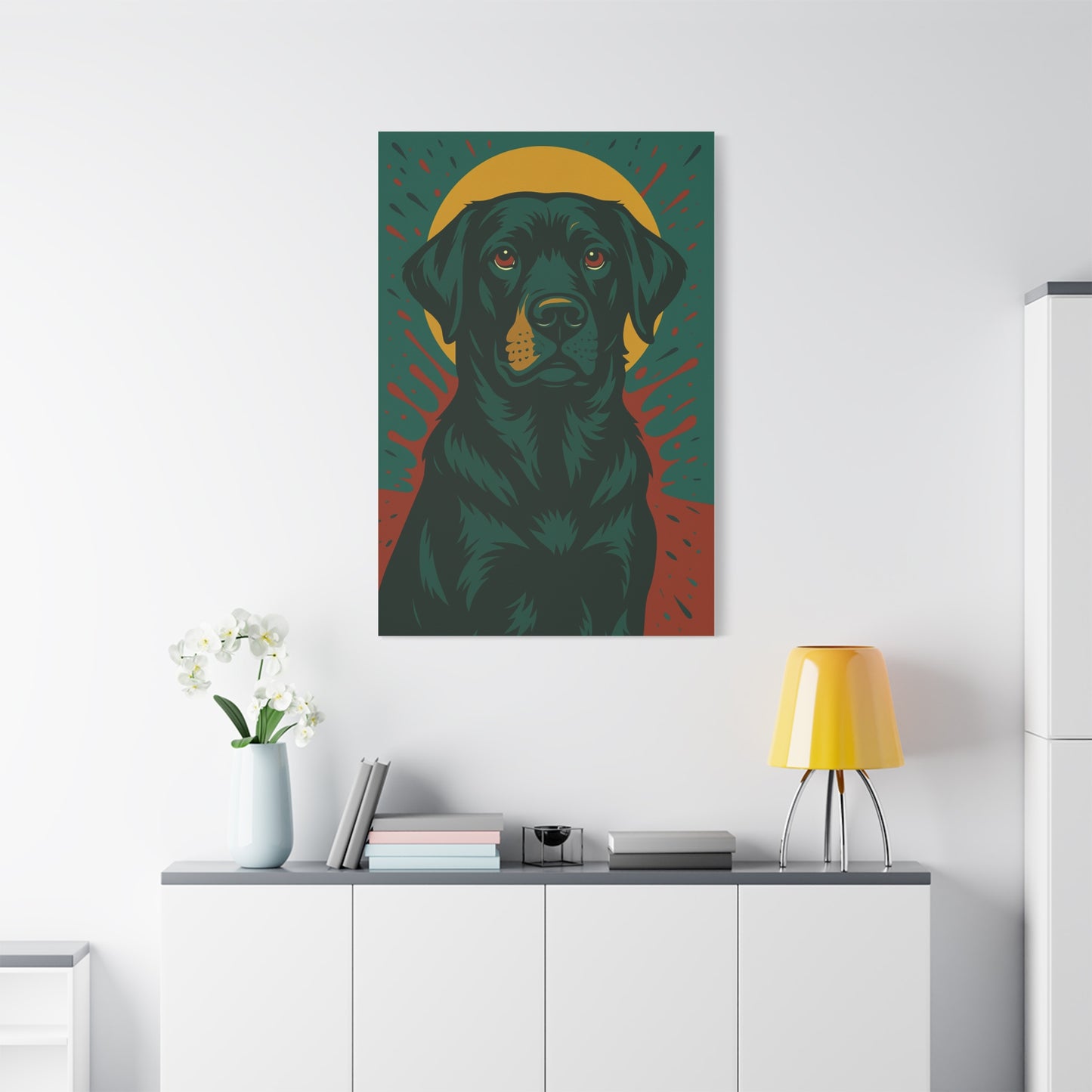 Black Labrador Retriever Canvas Wall Art – Elegant Dog Lover Home Décor