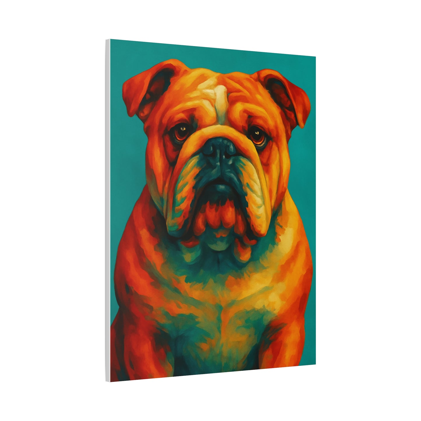 English Bulldog Wall Art – Colorful & Charming Dog Canvas Print