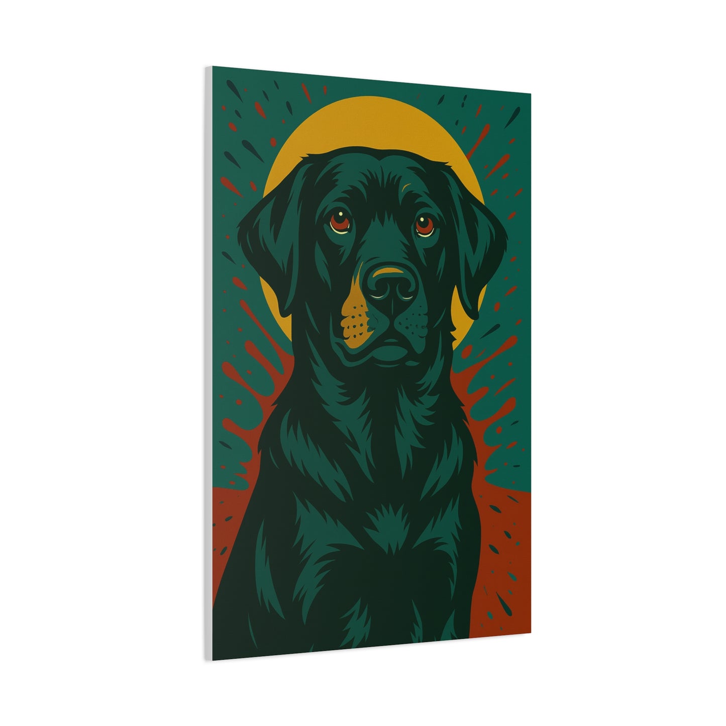 Black Labrador Retriever Canvas Wall Art – Elegant Dog Lover Home Décor