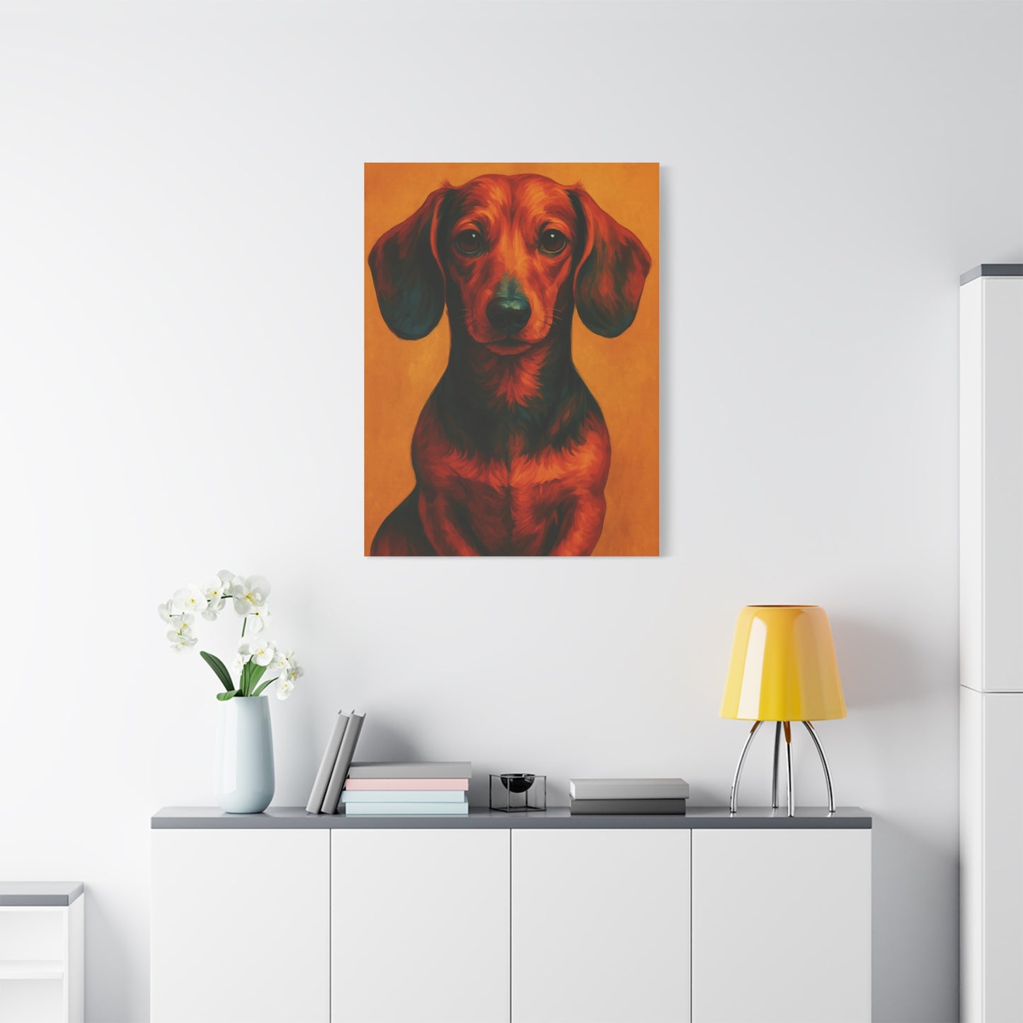 Dachshund Wall Art – Playful & Colorful Wiener Dog Canvas Print