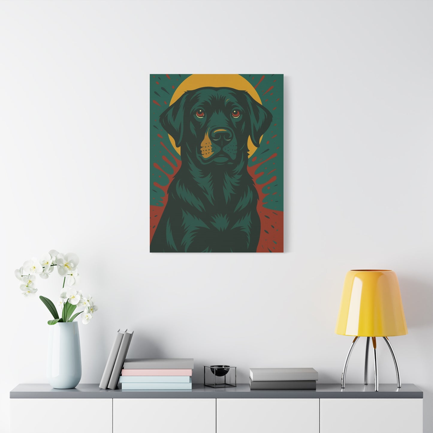 Black Labrador Retriever Canvas Wall Art – Elegant Dog Lover Home Décor