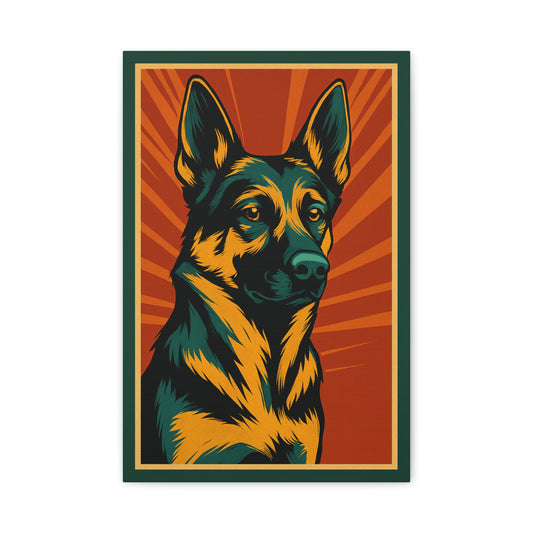 German Shepherd Framed Wall Art – Minimalist Dog Poster