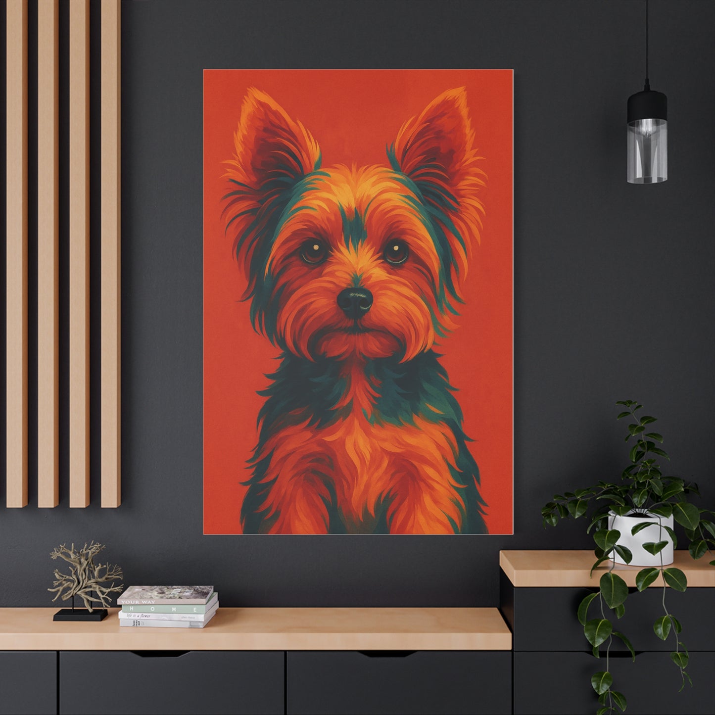 Yorkie Wall Art – Stylish & Playful Yorkshire Terrier Canvas Print