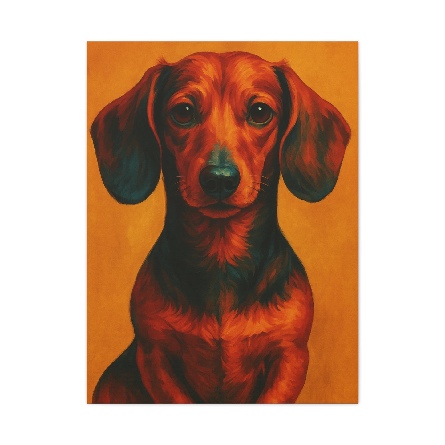 Dachshund Wall Art – Playful & Colorful Wiener Dog Canvas Print
