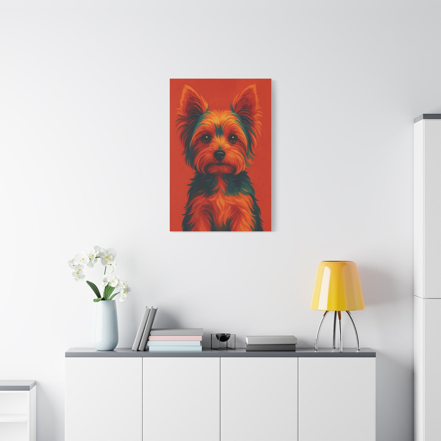 Yorkie Wall Art – Stylish & Playful Yorkshire Terrier Canvas Print