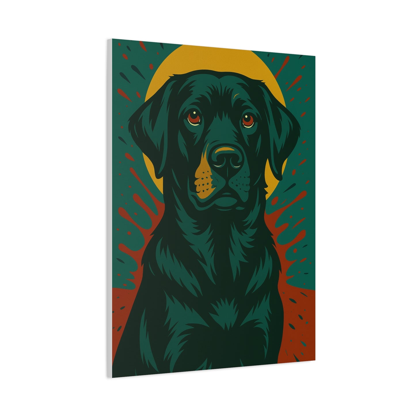 Black Labrador Retriever Canvas Wall Art – Elegant Dog Lover Home Décor