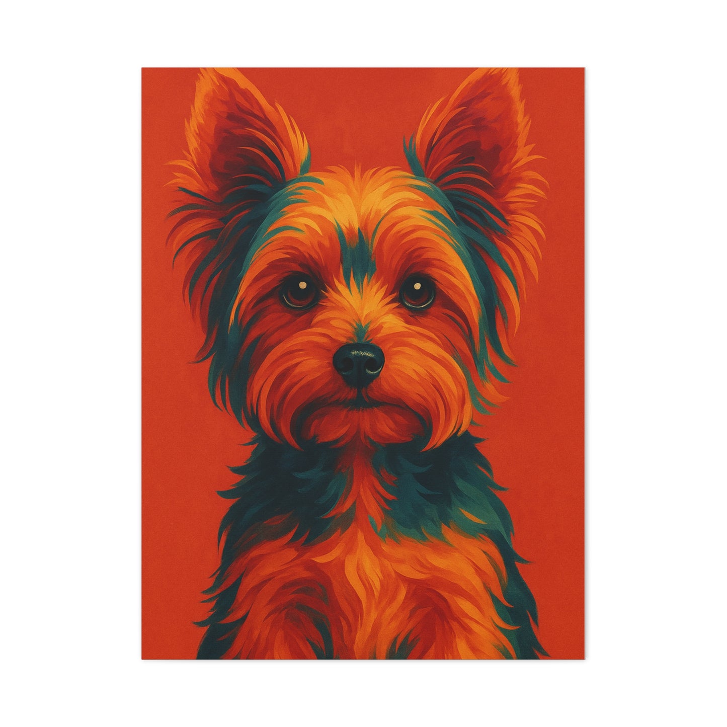 Yorkie Wall Art – Stylish & Playful Yorkshire Terrier Canvas Print