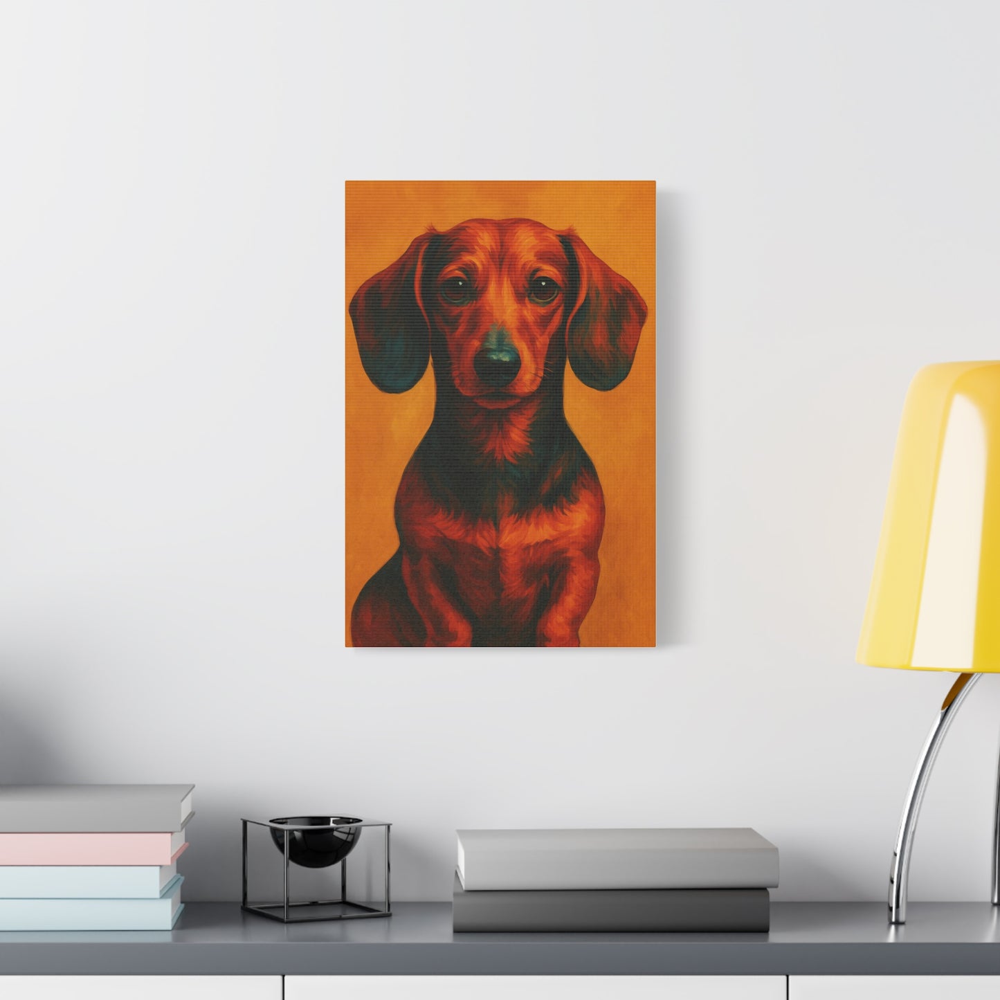 Dachshund Wall Art – Playful & Colorful Wiener Dog Canvas Print